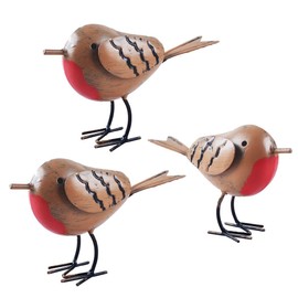 YOUUGIOR 3PCS Decorative Small bird Statue Figurine Home Décor Waterproof, Indoor Outdoor, for Patio Garden Bedroom Living Room