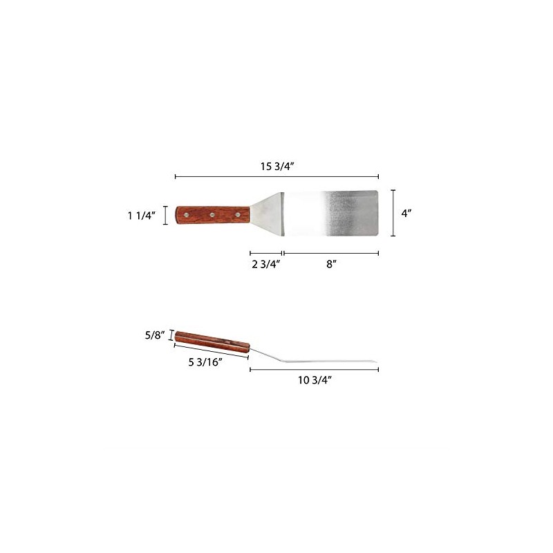 Thunder Group , 4x8-Inch Oversize Blade Turner, Stainless Steel Spatula,