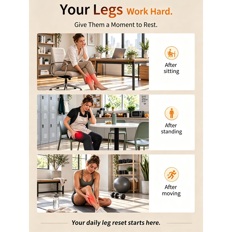 Relieve Muscle Fatigue & Restore Leg Comfort-Warm Gray
