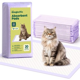 Cat Pads Refills for Tidy Cats Breeze Litter System - Super Absorbent 6-Layer Pads for Odor Control Unscented - 16.9" x 11.4" - Pack of 20 Litter Box Replacement Pads