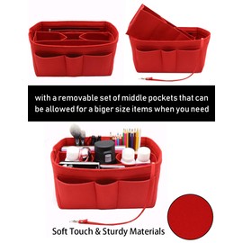 LEXSION Felt Insert Bag Organizer Bag In Bag For Handbag Purse Organizer Fits Speedy Neverful