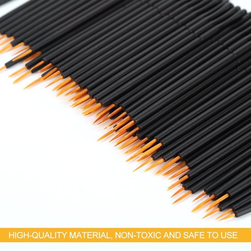 Makeup Brush Eyeliner, Pack of 100 Disposable Eye Sticks, Fine