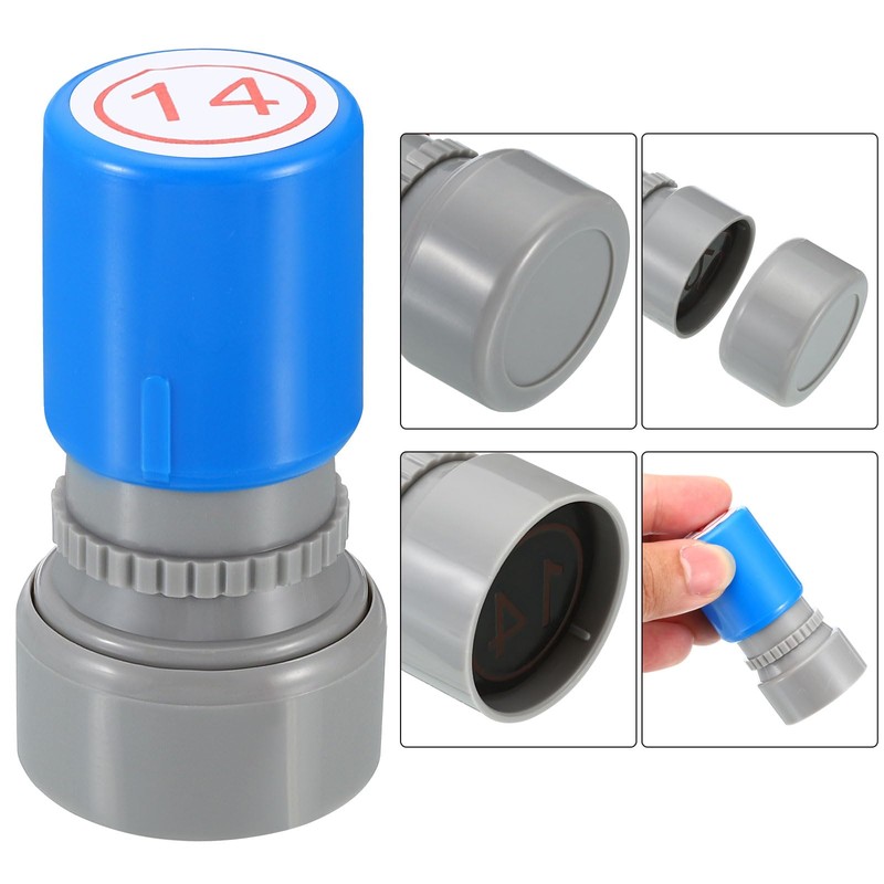 PATIKIL Number Stamp with Self-Inking Number 14 Stamp Teacher Stamp
