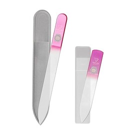 BONA FIDE BEAUTY Juego de limas y pulidores nano de cristal checo Bona Fide Beauty, juego de 2 piezas de auténtico cristal bohemio en color rosa.