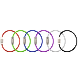 Keychain, Wisdompro 20 Pack of 4.3 Inches Stainless Steel Wire Ring 2mm Cable Loops Rings for Hanging Luggage Tag, Keyrings and ID Tag Keepers (Pack of 20-4.3 inch)
