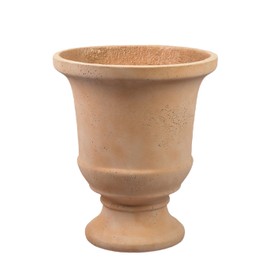 Serene Spaces Living TerraLava Classic Concrete Urn Planter – Durable Indoor & Outdoor Decorative Planter, Versatile Placement for Gardens, Patios, and Entryways, 15.5" Diameter & 18" Tall