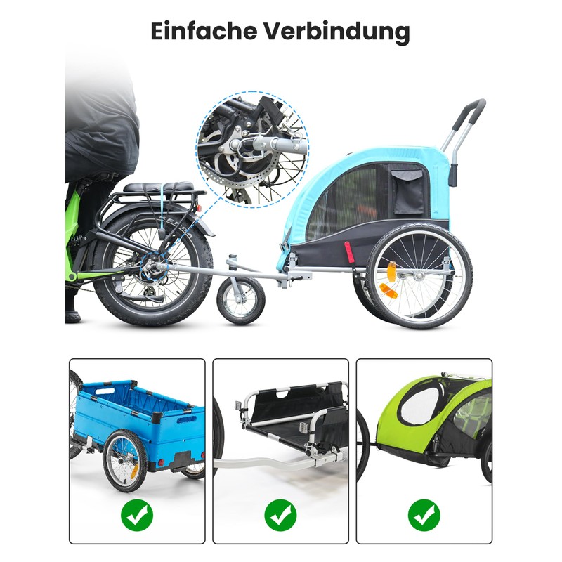 Coicer Bicycle Trailer Coupling Dog Trailer for Bicycle