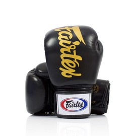 Fairtex BGV19 Deluxe Tight-Fit Gloves (Black, 10 oz)