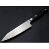 Coreless Damascus Sword Shaped (Cut) Petty 120 Black Micarta