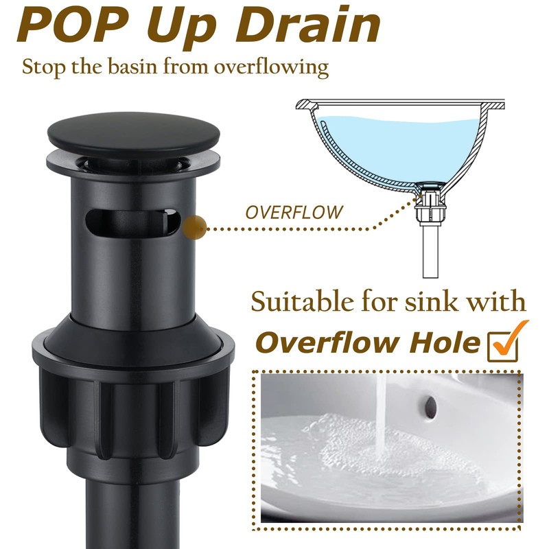 WINKEAR Roman Bathroom Sink Faucet Deck Mount or Wall Mount