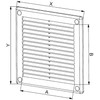 Prostko Satin Air Vent Grille 300mm x 300mm / Grey