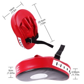 Boxing Pads Curved Focus Punching Mitts Training Hand Target Pads Gloves Training Focus Pads for Kickboxing, Karate, Muay Thai Kick, Sparring, Dojo, Martial Arts Punch Mitts for Kids, Men, Women