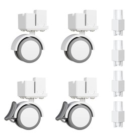 BUCATSTATE Cage 800/1000 Metal Breeding Cage Exclusive Parts Gimbal Wheel Casters + Stack Parts 4 Sets White