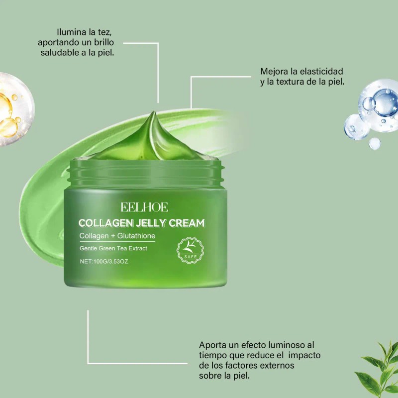 Crema Facial Hidratante Mopoyat Colágeno Verde Piel Seca 100g