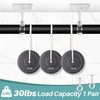 6-Pack No Drilling Ceiling Mounted Curtain Rod Brackets, Self Adhesive