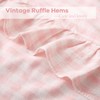 2 Pack Blush White Gingham Euro Pillow Shams 26''x26'' |