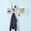 Haotian FRG48-L-W, White Wall Display Storage Unit with 4 Components