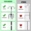 FEED GARDEN Adjustable Double Shepherds Hook for Outdoor with 5