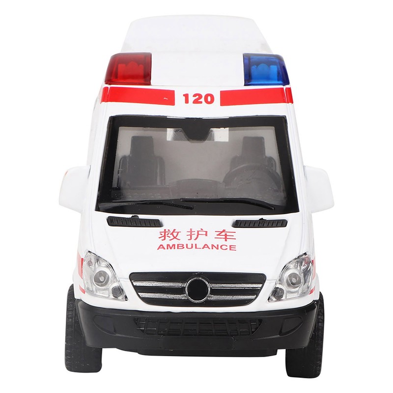 1:36 Hospital Rescue Ambulance Diecast Alloy Model With Pull Back