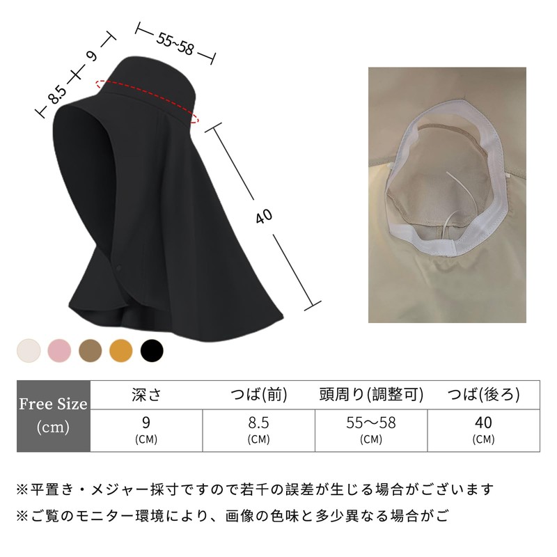 Guooryvner Women's UV Protection Cap, Outdoor Hat, Sun Protection, Sun