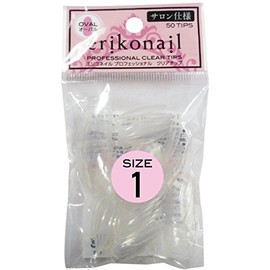 エリコネイル プロフェッショナル クリアチップ サイズ別チップ50枚入り EROVB-1