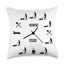Funny Mowing Lawn Mowing Lawn Care Throw Pillow
