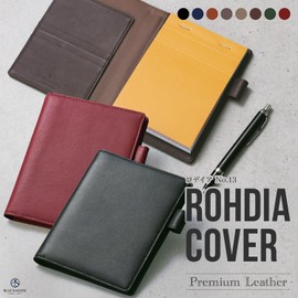 BLUE SINCERE RD2 Rodea Cover, A6 Size, No. 13, Genuine Leather, Premium Leather, Pen Holder, Pockets, Cards, Sticky Notes, Business Cards, Storable, Notepad Case, Notebook Cover