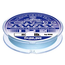 SUNLINE PE Line Saltimate Cast Away 200m 25lb Pearl Blue