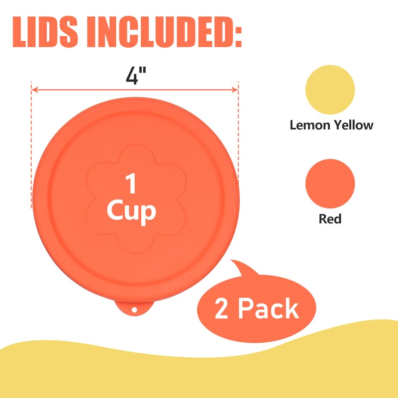 Viotiin 1 Cup Silicone Replacement Lids Storage Cover for Pyrex