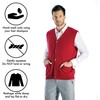 Cashmere Boutique 100% Pure Cashmere Sleeveless Vest Men's Cardigan Sweaters