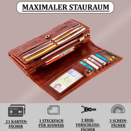 Matador women's long format wallet Brown