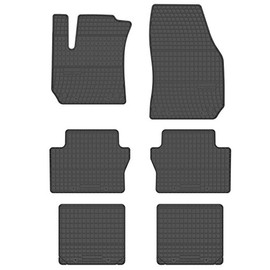 All4You Rubber Mats Original Quality Floor Mats Rubber Black Set of 6