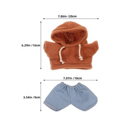 CALLARON 1 Set Doll Clothes Bear Hoodie Jeans Clothes Reusable Doll Clothes 30cm Mini Plush Animal Plush Bear