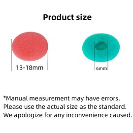 SNHTLS 6 Pairs Foam Earbud Headphone Ear Pads Replacement Sponge Covers Tips Foam Cushions Pad Protector Earplugs Compatible with 13mm-18mm Earpiece Headphone Two Way Radio Walkie Talkie (Red+Green)