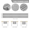 BAZIOE Linen Fabric Table Runner Grey Modern Exquisite Table Runner