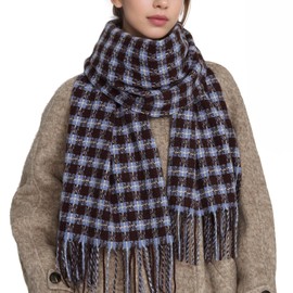 MUQU Scarf for Women - Winter Plaid Scarfs Long Scarves Ladies Tartan Blanket Fashion Soft Warm Shawls Wraps Stole