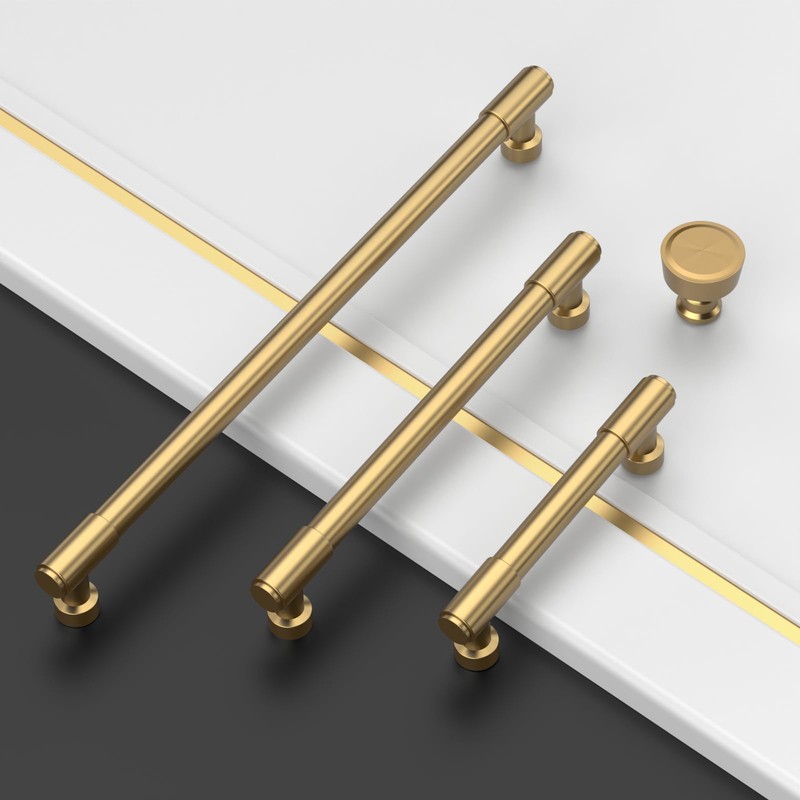 Asidrama 10 Pack 3.75 Inch(96mm) Champagne Bronze Kitchen Cabinet Handles,