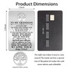 Mhfpl To My Grandson I Love You Wallet Card, Engraved
