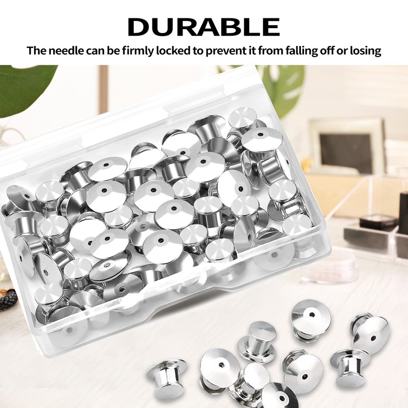 20PCSLocking Pin, Backs LockingPin,Keepers Clasp,Flat Head clamp,Needle Back Lock,Suitable for