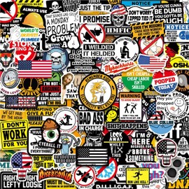 150 PCS Hard Hat Stickers for Adults - Funny (Dirty) for Water Bottle, Laptop, Helmet, Cars, Tool Box, Cars - Blue Collar Stickers for Men, Waterproof