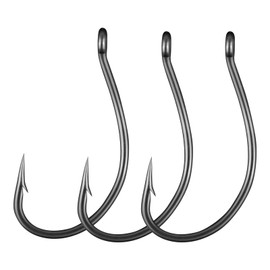 Dr.Fish 50 Pack Drop Shot Hooks, Bass Fishing Split Shot Hooks Dropshot Wacky Finesse Rig Freshwater High Carbon Steel Walleye Crappie Panfish #4