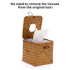 BTSKY Square Seagrass Tissue Box - Decorative Woven Basket Paper