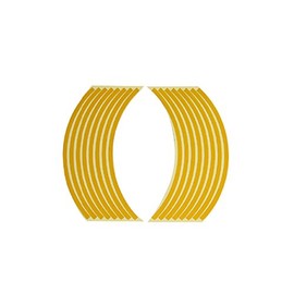 Bike Parts Center 901803 Rim Sticker 10" Yellow