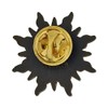 PinMart's Gold 3D Sun Face Sunshine Lapel Pin