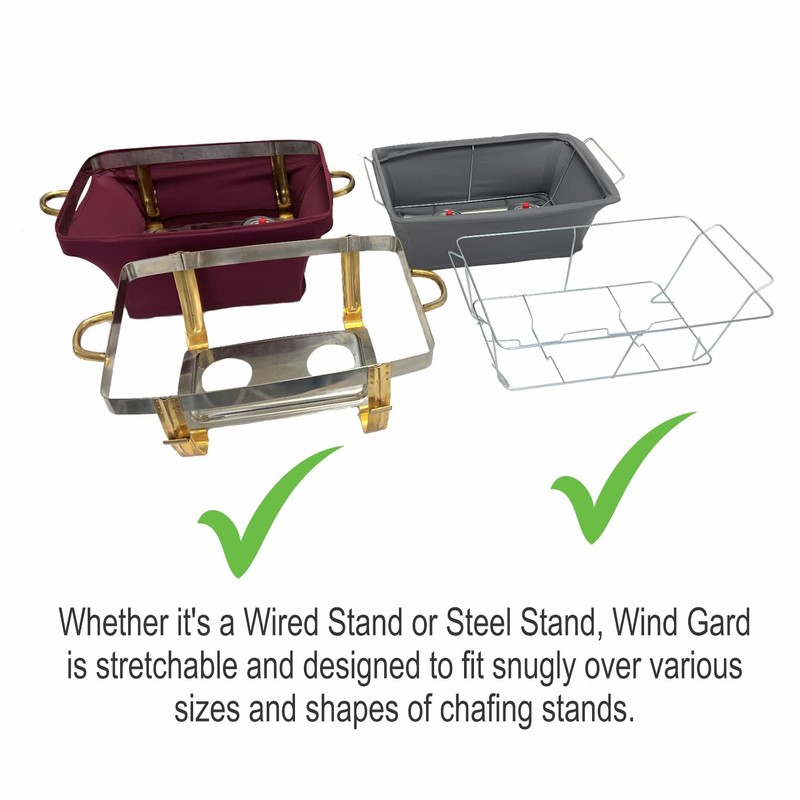 4 Pack Chafer Wind Guard | Decorative Chafing Dish Wind
