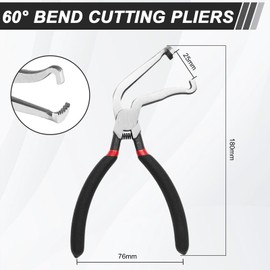 Yunziling Electrical Disconnect Pliers, 60° Angle Electrical Connector Pliers in Black and Red Colors, Fit Push-Piece Plug Disconnect, Fuel Line Gasoline Clamping Plier for Automotive Repair