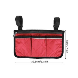 Alomejor Bolso Walker Bolso Organizador Walker Plegable Lavable Tote Multifuncional para Andador y Silla de Ruedas(23 * 17 * 4cm-Vino Rojo) Estantes y Almacenamiento