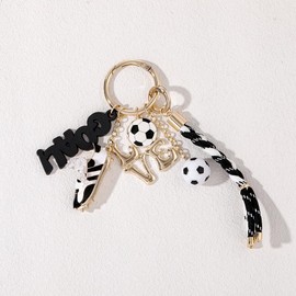 Madison Tyler Soccer Cute Sport Keychains for Women | Bag Charms for Handbags | Gold Plated Purse Charms for Handbags Decor Backpack Bag Trendy
