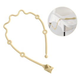 Baby Utensil Holder Strap High Chair Accessories Feeding Aid to Hold Spoon Near and Off Ground (Apricot)