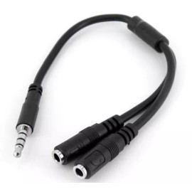 Spry Distributing 3.5mm 4 Pin to 2x 3 Pin 3.5mm Headset Splitter Adapter M/F M-F, YHSMFF